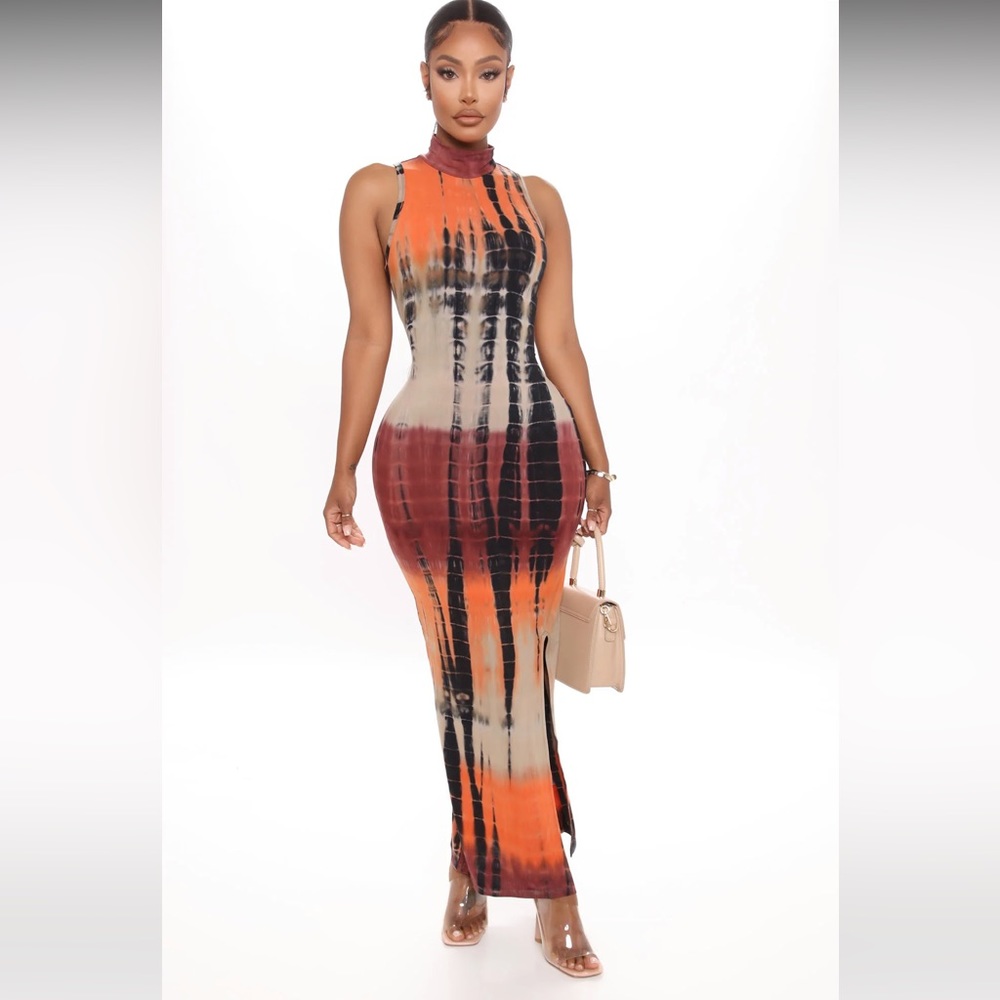 Tie dye maxi dress